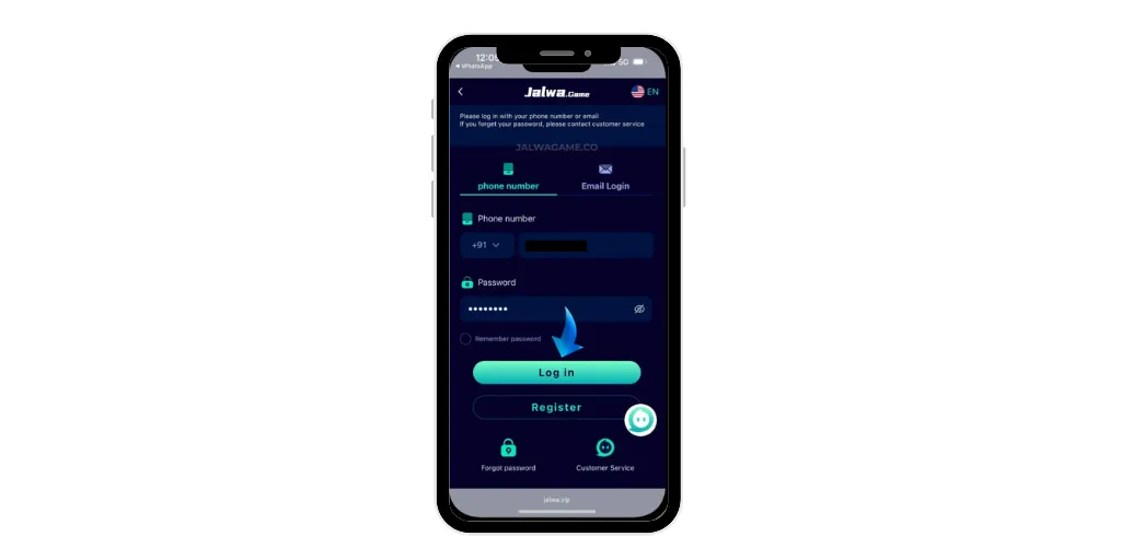 registered mobile number